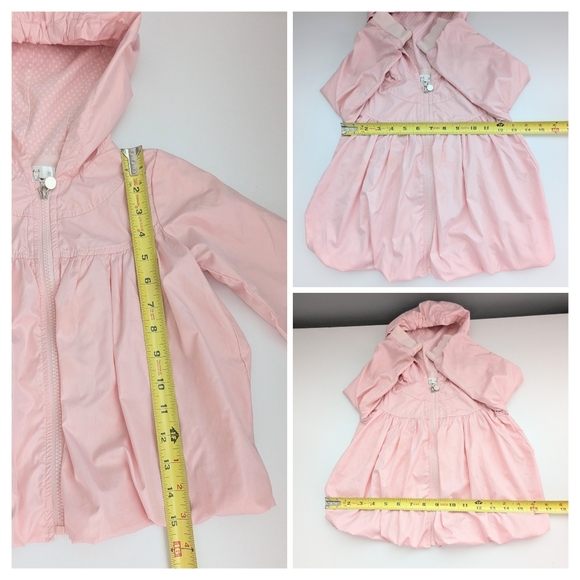 Girls' (Size 4) Pastel Pink Hooded  Zip-Front Jacket w/Balloon/Puffed Hem - Picture 12 of 16